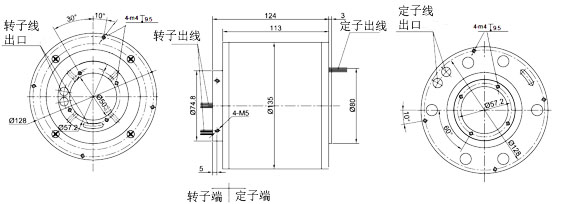 BTHS50130轴安装过孔滑环