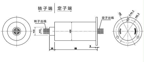 BTC036帽式电滑环结构图