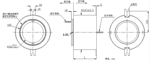 BTH120215-0605高转速低噪音过孔滑环内部图