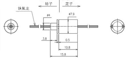 BTC008微型帽式滑环内部结构图纸